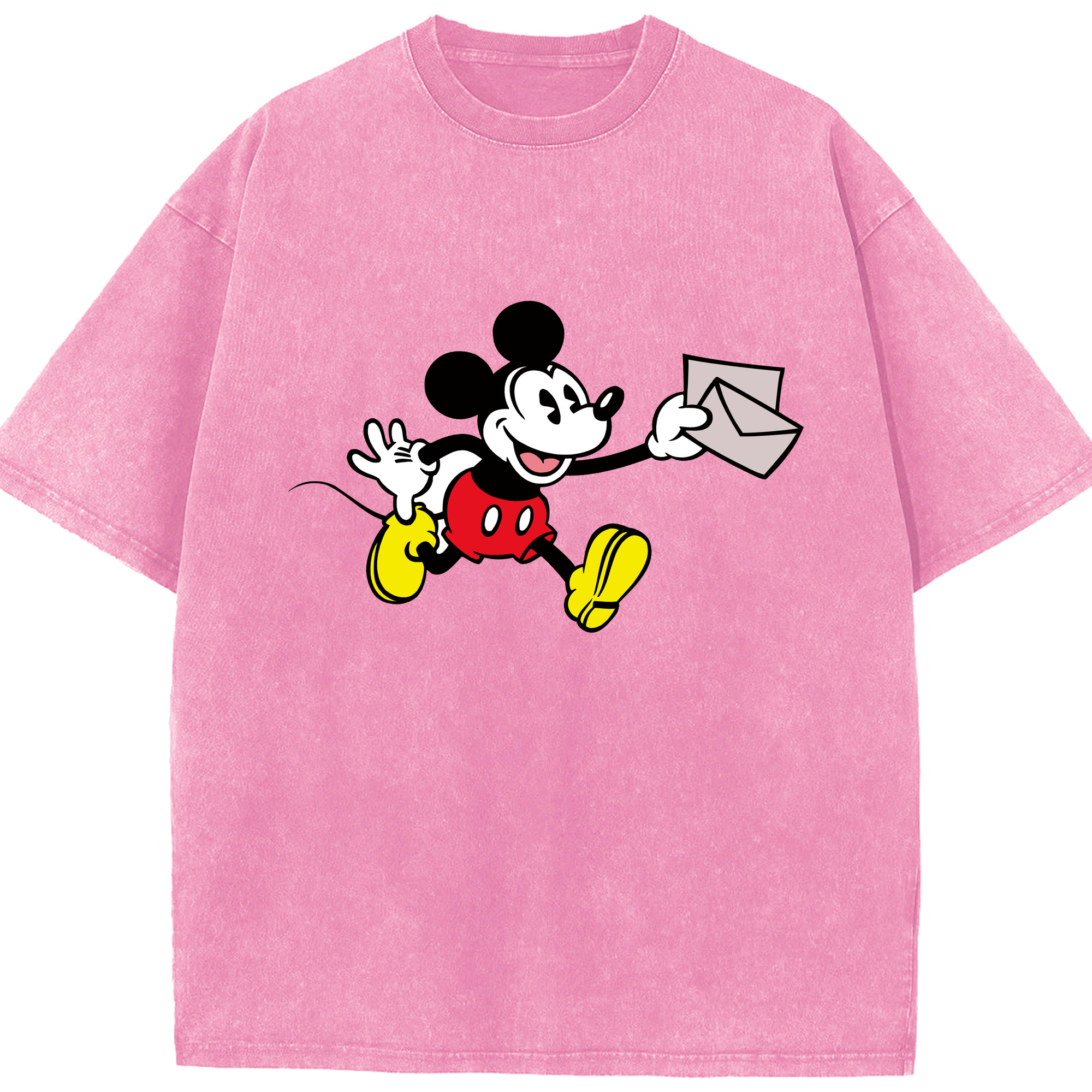 （画像用） ミッキーマウス Mickey Mouse 綿100% ヴィンテージ風 半袖Tシャツ（フロントプリント）